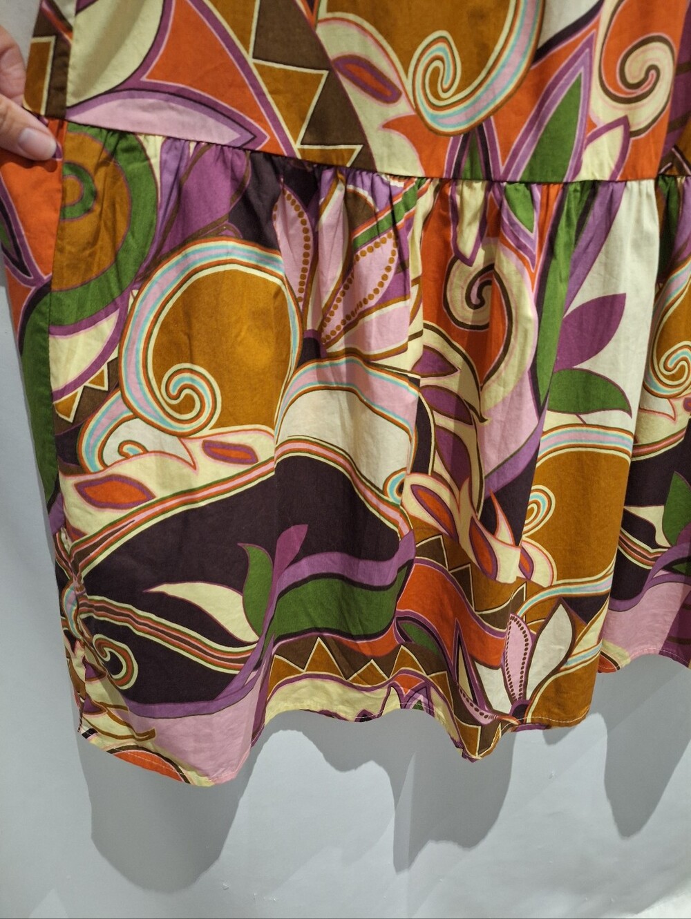 Maeve Anthropologie Tiered Bettina Midi Colorful Shirt  Dress - Picture 7 of 12